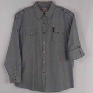 Beyond the limit striped gray shirt men size 3XL